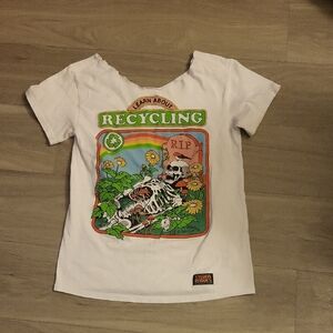 Kids Recycling Graphic Tee - White